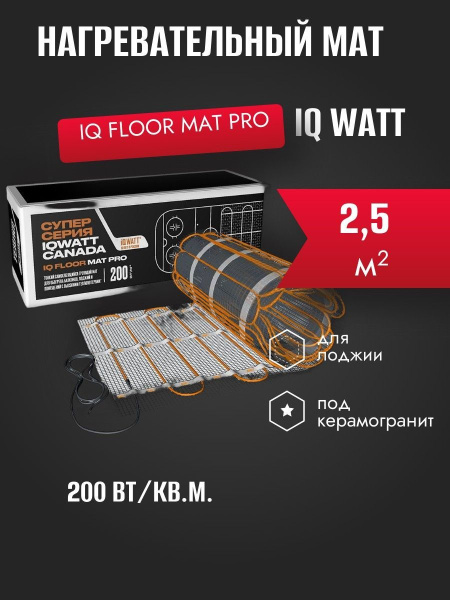 IQ FLOOR MAT PRO - 2,5 м² нагревательный мат для теплого пола