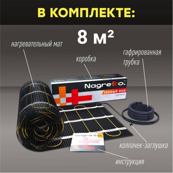 Нагревательный мат Nagretto NGM-1200-8.0